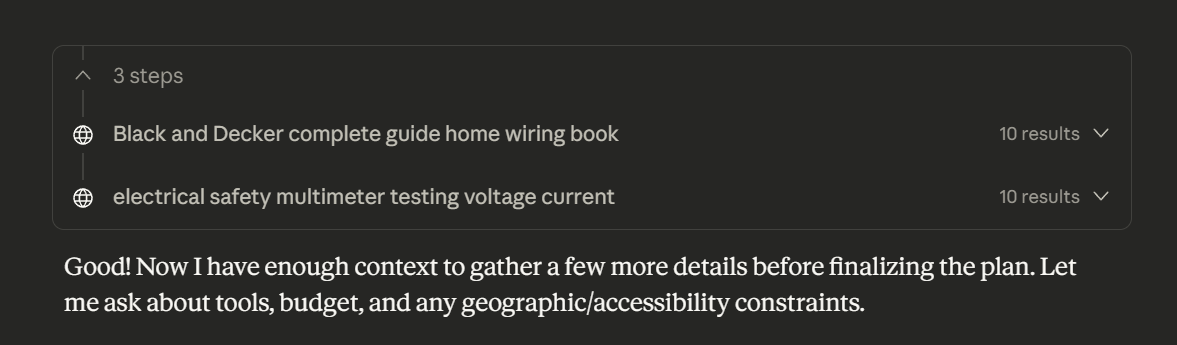 Demo - Claude response after first answers