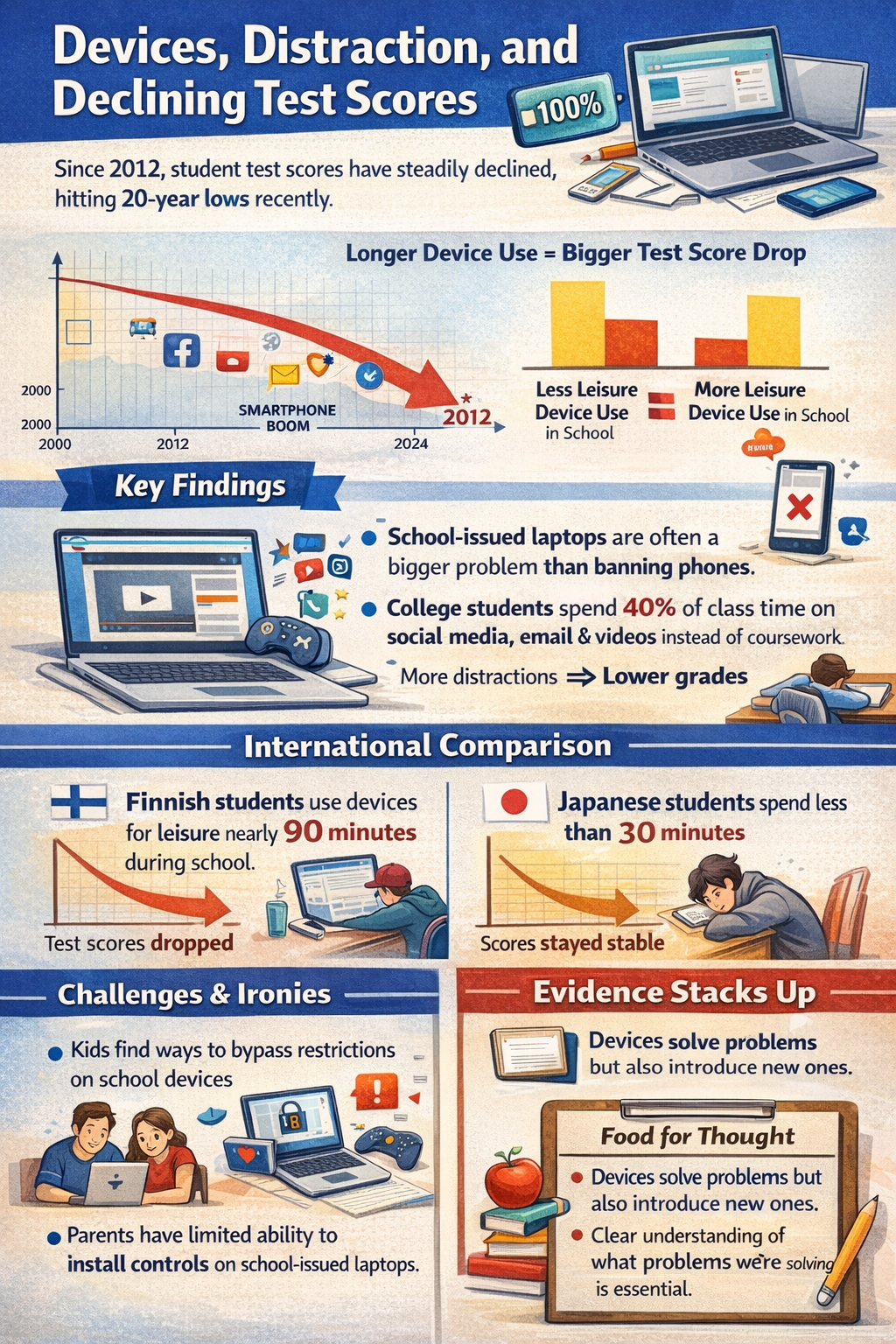 Infographic summarizing findings and my take